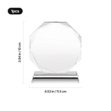 xTool Selected Octagonal K5 Crystal Trophy with Base, view 3