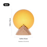 xTool Orange Round Crystal Trophy with Beechwood Base, view 3