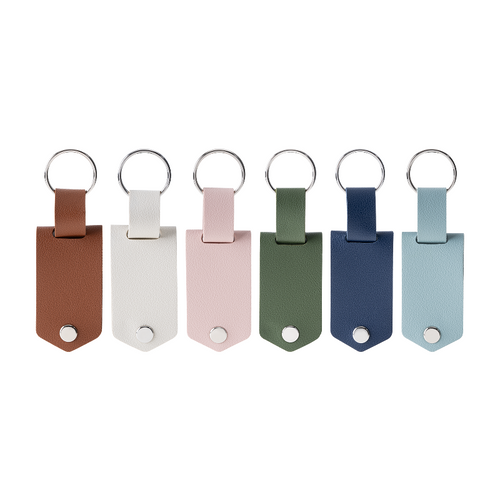 xTool Assorted-Color PU Leather Keychain Holder with Sublimation Aluminum Sheet  (6pcs)