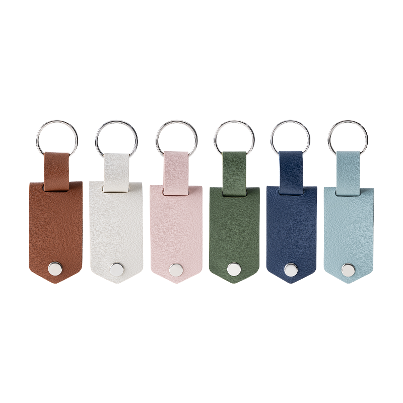xTool Assorted-Color PU Leather Keychain Holder with Sublimation Aluminum Sheet (6pcs)