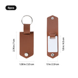 xTool Assorted-Color PU Leather Keychain Holder with Sublimation Aluminum Sheet (6pcs), view 3