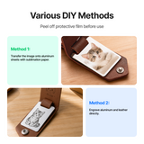 xTool Assorted-Color PU Leather Keychain Holder with Sublimation Aluminum Sheet (6pcs), view 4