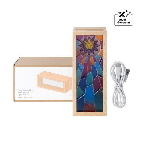 xTool Rectangular Beech Wood 5-Slot LED Shadow Box