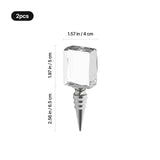 xTool Rectangular Beveled-Edge K9 Crystal with Stainless Steel Wine Stopper (2pcs), view 3
