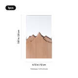 xTool Selected Rectangular K5 Crystal Trophy with Mountain-Shaped Beechwood Base, view 3
