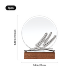 xTool Selected Round K5 Crystal Trophy with Black Walnut Base, view 3