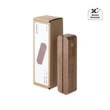 xTool Rounded Rectangular Walnut Wood LED Light Base with Open Slot, view 2