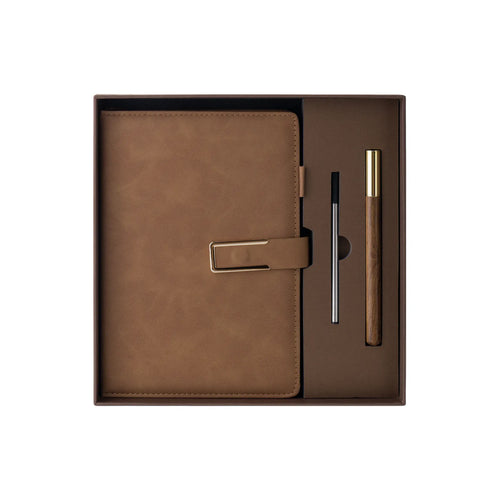 xTool Soft-touch Brown A5 PU Notebook and Ballpoint Pen Set