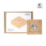 xTool Square Beech Wood 7-Color LED Light Base with Groove, view 2