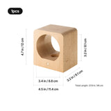 xTool Square Beech Wood LED Light Base with Round Opening for K9 Crystal Ball, view 3