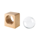 xTool Square Beech Wood LED Light Base with Round Opening for K9 Crystal Ball, view 4
