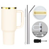 xTool 40oz Stainless Steel Tumbler with Removable Handle, view 3