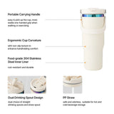 xTool Stainless Steel Tumbler with Handle and Straw (30oz), view 4