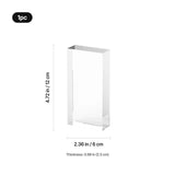 xTool Thin Rounded Rectangular K9 Crystal, view 3