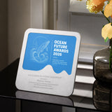xTool Selected Blue and Silver Wavy Metal Award Plaque, view 2