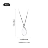 xTool Selected Oval K5 Crystal Necklace (2pcs), view 3