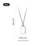 xTool Selected Rectangular K5 Crystal Necklace (2pcs), view 3