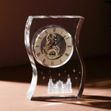 xTool Selected Wavy-Shaped K9 Crystal with Clock, view 2