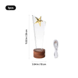 xTool Star-Topped K5 Crystal Trophy with Black Walnut Base, view 3