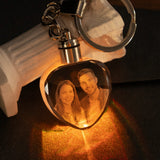 xTool Multicolored LED Lights K5 Crystal Heart Keychain (10pcs), view 2