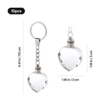 xTool Multicolored LED Lights K5 Crystal Heart Keychain (10pcs), view 3