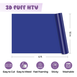 xTool Navy Puff Vinyl Heat Transfer 3D, view 4