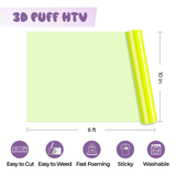 xTool Neon Yellow 3D Puff Heat Transfer Vinyl Roll, view 2