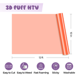 xTool Orange 3D Puff Heat Transfer Vinyl Roll, view 3
