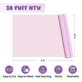 xTool Pale Pink 3D Puff Heat Transfer Vinyl Roll, view 2