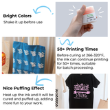 xTool Puff Plastisol Ink for Screen Printing Fabric (4 Colors), view 5