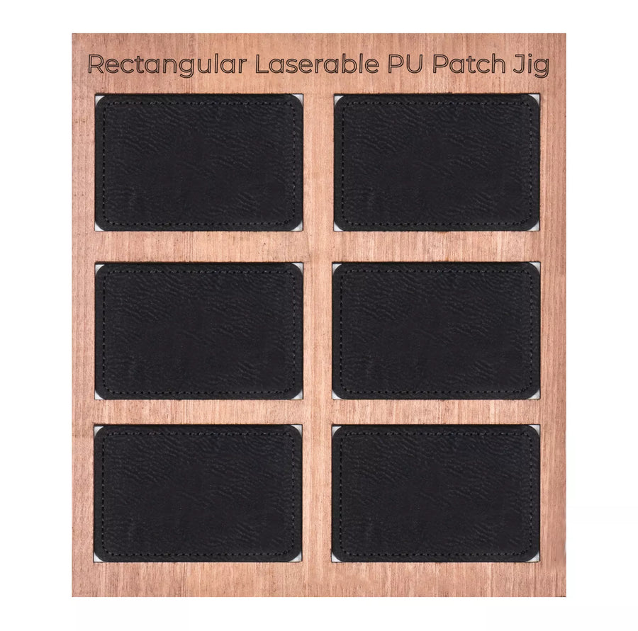 xTool Rectangular Laserable PU Patch JIG File