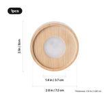 xTool Round Rubber Wood LED Light Base with Groove, view 4