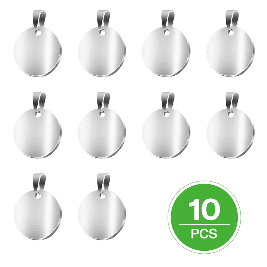 xTool Round Stainless Steel Tag for Laser Engraving (10pcs)