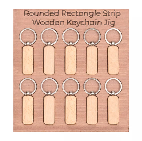xTool Rounded Rectangle Strip Wooden Keychain JIG File