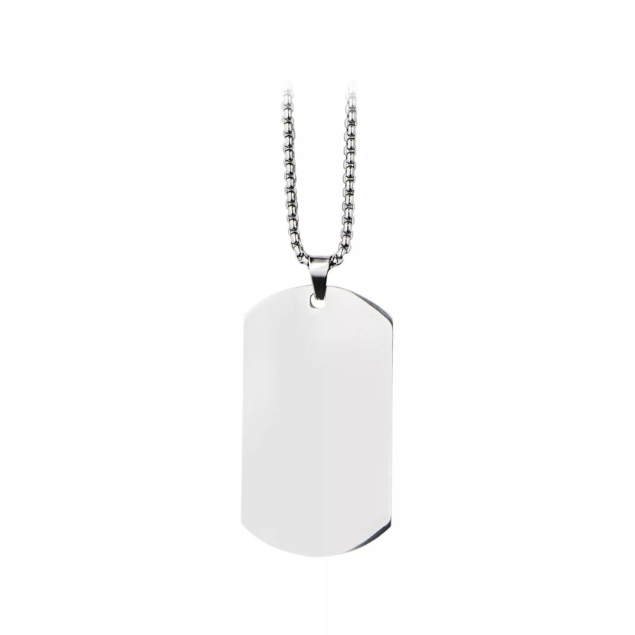 xTool Silver Stainless Steel Military Pendant Necklace (6pcs)