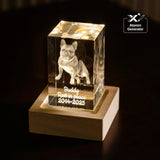 xTool Square Rubber Wood LED Light Base with Groove, view 2