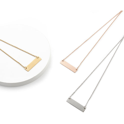 xTool Stainless Steel Mixed Colors Bar Necklace (6pcs)