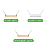 xTool Stainless Steel Mixed Colors Bar Necklace (6pcs), view 3