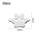xTool Stainless Steel Dog Paw Hang Pendant (10pcs), view 3