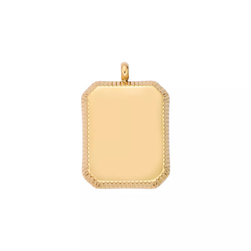 xTool Stainless Steel Embossed Square Pendant (10pcs)