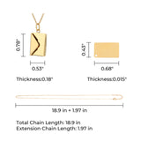 xTool Stainless Steel Mixed Colors Envelope Necklace (3pcs), view 3