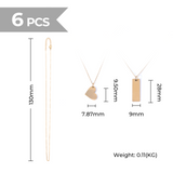 xTool Stainless Steel Heart and Bar Necklace (6pcs), view 3