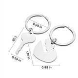 xTool Stainless Steel Heart and Key Keychain Set (6pcs), view 3