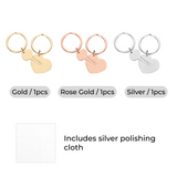 xTool Stainless Steel Heart and Key Keychain Set (6pcs), view 4