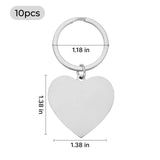 xTool Stainless Steel Heart Keychain (10pcs), view 3