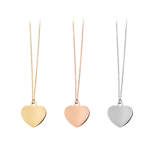 xTool Stainless Steel Heart Necklace (6pcs)