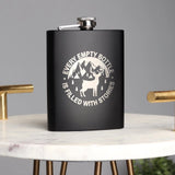 xTool Stainless Steel Black Hip Flask (8oz), view 2