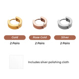 xTool Stainless Steel Hoop Earrings (6 Pairs), view 4
