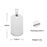 xTool Stainless Steel Rounded Rectangle Pendant (10pcs), view 3