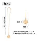 xTool Stainless Steel Spinner Pendant Necklace (3pcs), view 3